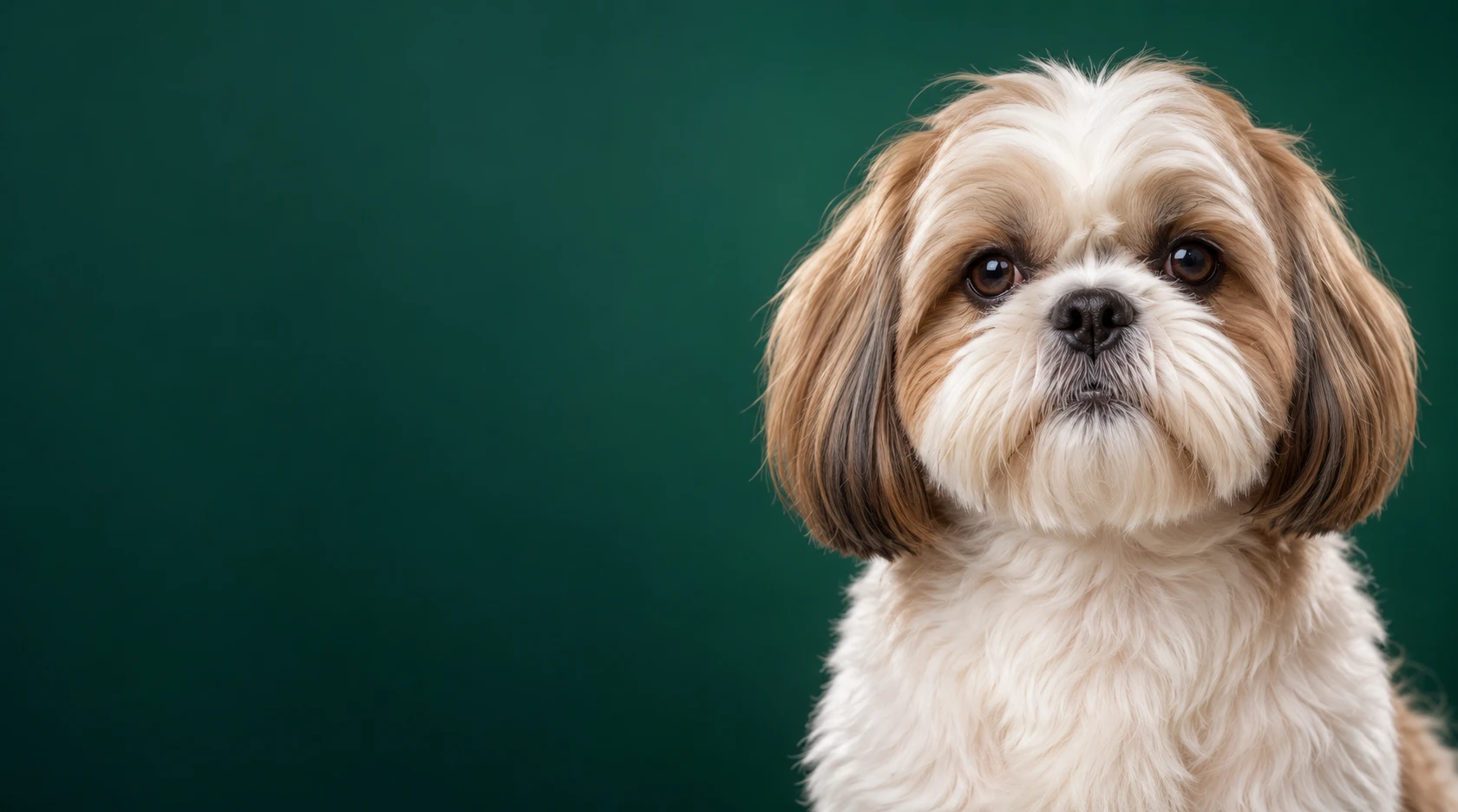 Perro shih tzu mirando a la cámara